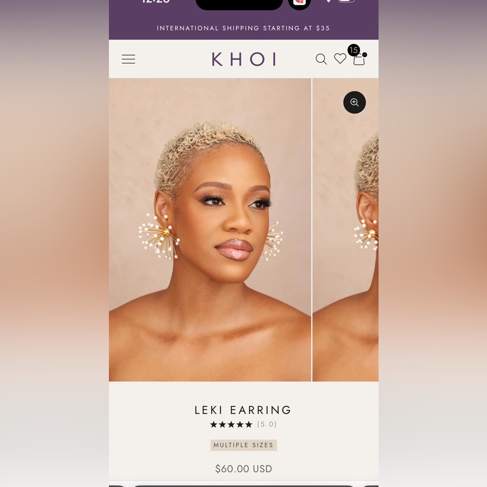 KHOI Elegant White LEKI Earrings